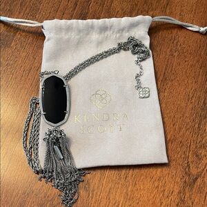 Kendra Scott Black and Silver Rayne Necklace